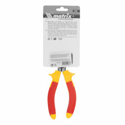 Длинногубцы прямые Insulated, 160 мм, двухкомпонентные рукоятки Matrix Professional