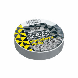 Изолента 15мм/20мм серо-стальная КРЕПТОН