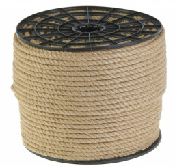 Канат джутовый кручёный 6 мм / цена за погонный метр