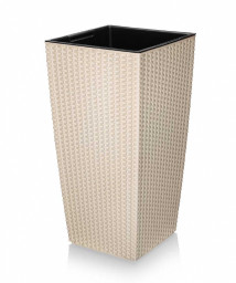 Кашпо Камелия РОТАНГ 17/42 слоновая кость