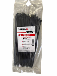 Хомут нейлоновый 4*200 мм черный КРЕПЫЖ (100шт)