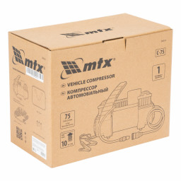 Компрессор автомобильный C-75, 12 В, 10 атм., 75 л/мин MTX