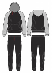 Костюм мужской VETLAN черно-серый Крепыж