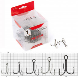 Крючки-тройники Cobra сер. CT310 разм.001 50шт. в блистере