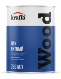 Лак яхтный глянцевый 2,7л Kraffa WOOD