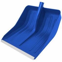 Лопата для уборки снега пластиковая, синяя, 420 х 425 мм, без черенка, Сибртех