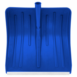 Лопата для уборки снега пластиковая, синяя, 420 х 425 мм, без черенка, Сибртех