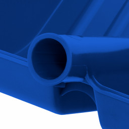 Лопата для уборки снега пластиковая, синяя, 420 х 425 мм, без черенка, Сибртех