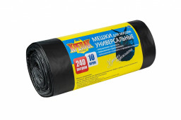 Мешки для мусора 240 л 10шт рулон 40 мкм ПНД Крепак