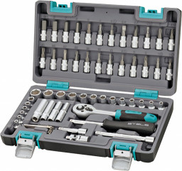 Набор инструментов, 1/4, CrV, 57 предметов, пластиковый кейс STELS