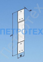 Опора скользящая стропил №1 цинк 270*40*2,0 мм.