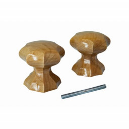 Ручка-кнопка Карельская береза граненая