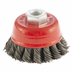 Щетка 125 мм.  М14 Латунированная витая "МАТRIХ"