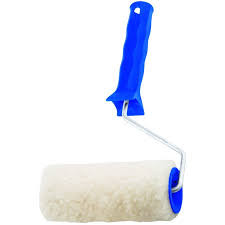 Валик 200 мм натуральный мех с ручкой (ворс 12 мм D 48) СИБРТЕХ