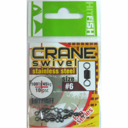 Вертлюг стальной HITFISH Cran Swivel Stainles Steel #10 (50lb/23kg)
