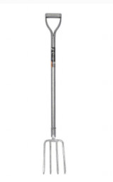 Вилы Копальные 4-х зубые рельс.сталь Урожайная сотка с цельномет/чер V ручка