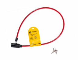 Замок велосипедный тросовый СТАНДАРТ ВС-Т8 800 мм RED красный 